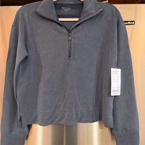 Athleta Women's Blue Quarter-Zip Sweatshirt